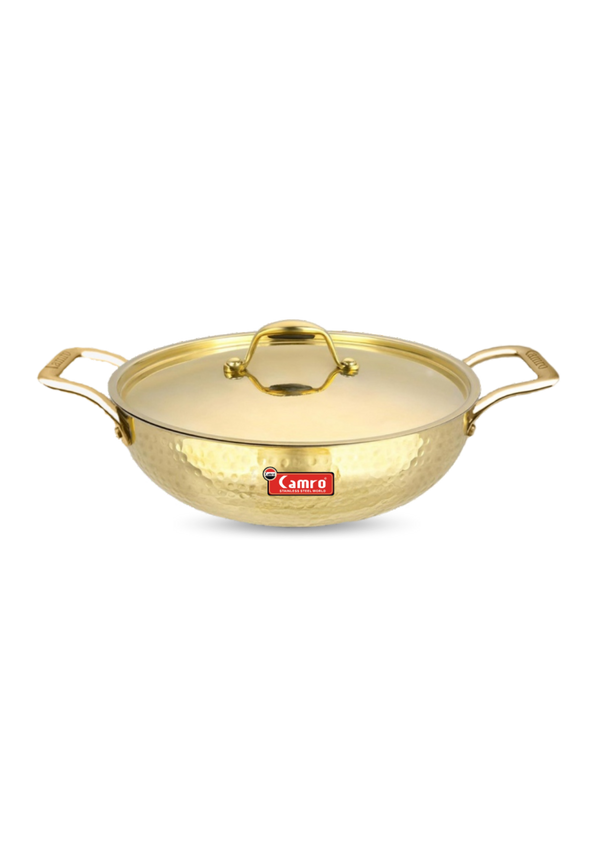 Pure Brass Kadai With Lid