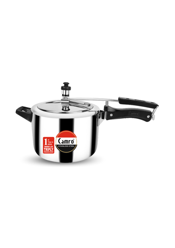 Triply Stainless Steel Inner Lid Pressure Cooker | ISI Certified | 5 Years Warranty