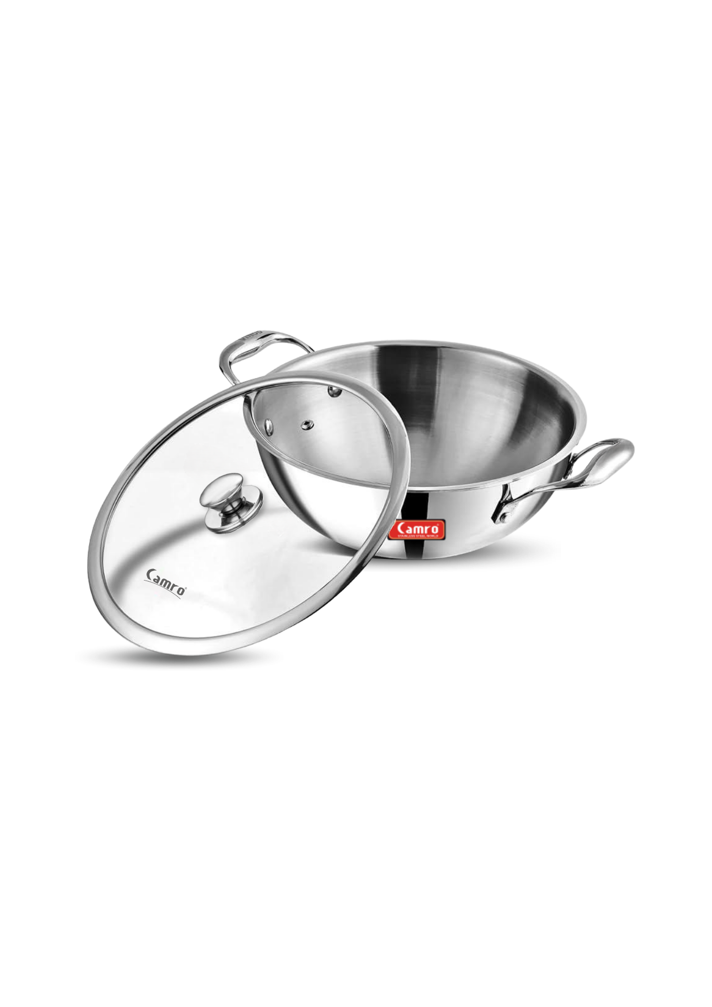 Camro Triply Stainless Steel Tasla - Induction Friendly, Premium Quality (6 Years Warranty)