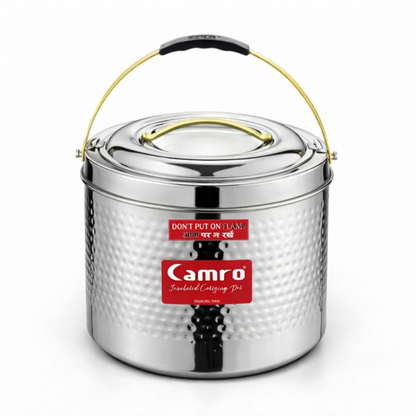 Camro Stainless Steel Insulated Hammered HotPot | Premium Quality | Food Grade Steel