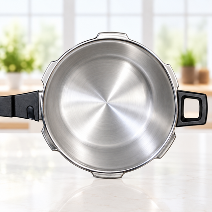 Camro Triply Outer Lid Pressure Cooker - ISI Certified | Induction Friendly | Premium Quality (5 Years Warranty)