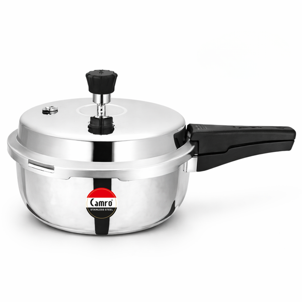 Triply Stainless Steel Outer Lid Pressure Pan | ISI Certified | 5 Years Warranty